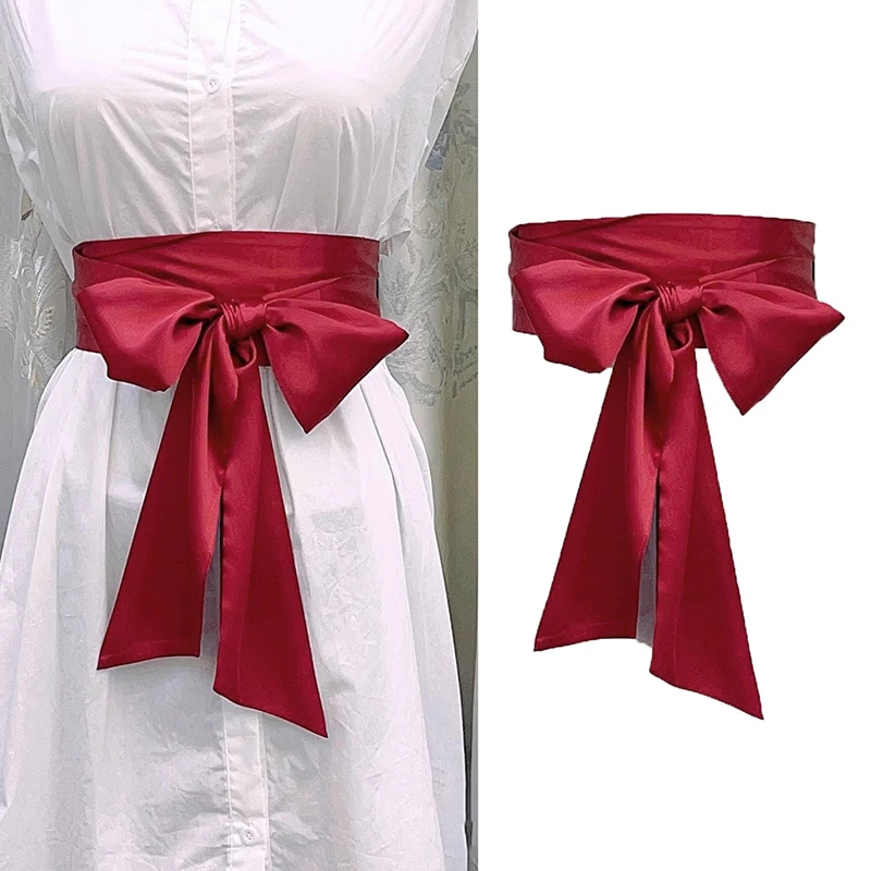 New Satin Ribbon Bow Wide  9.5x250cm Multicolor DIY Bowknot Waistband For Women Girl Dress Decor