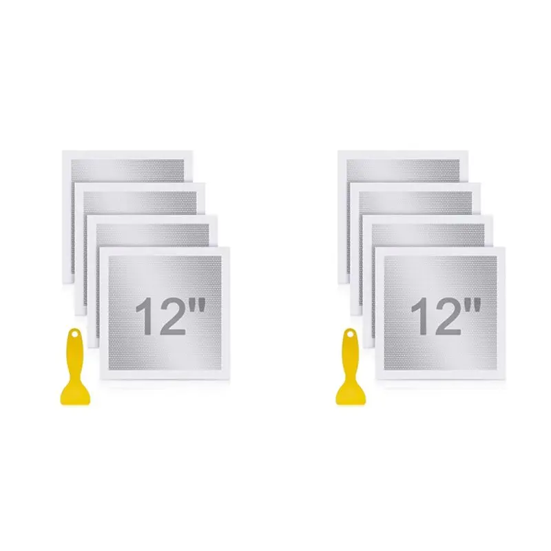 【HAPPY】8 Pcs Drywall Repair Kit 12 X12 Drywall Repair Patch With Scraper Self Adhesive Wall Repair Patch Drywall Repair Patch