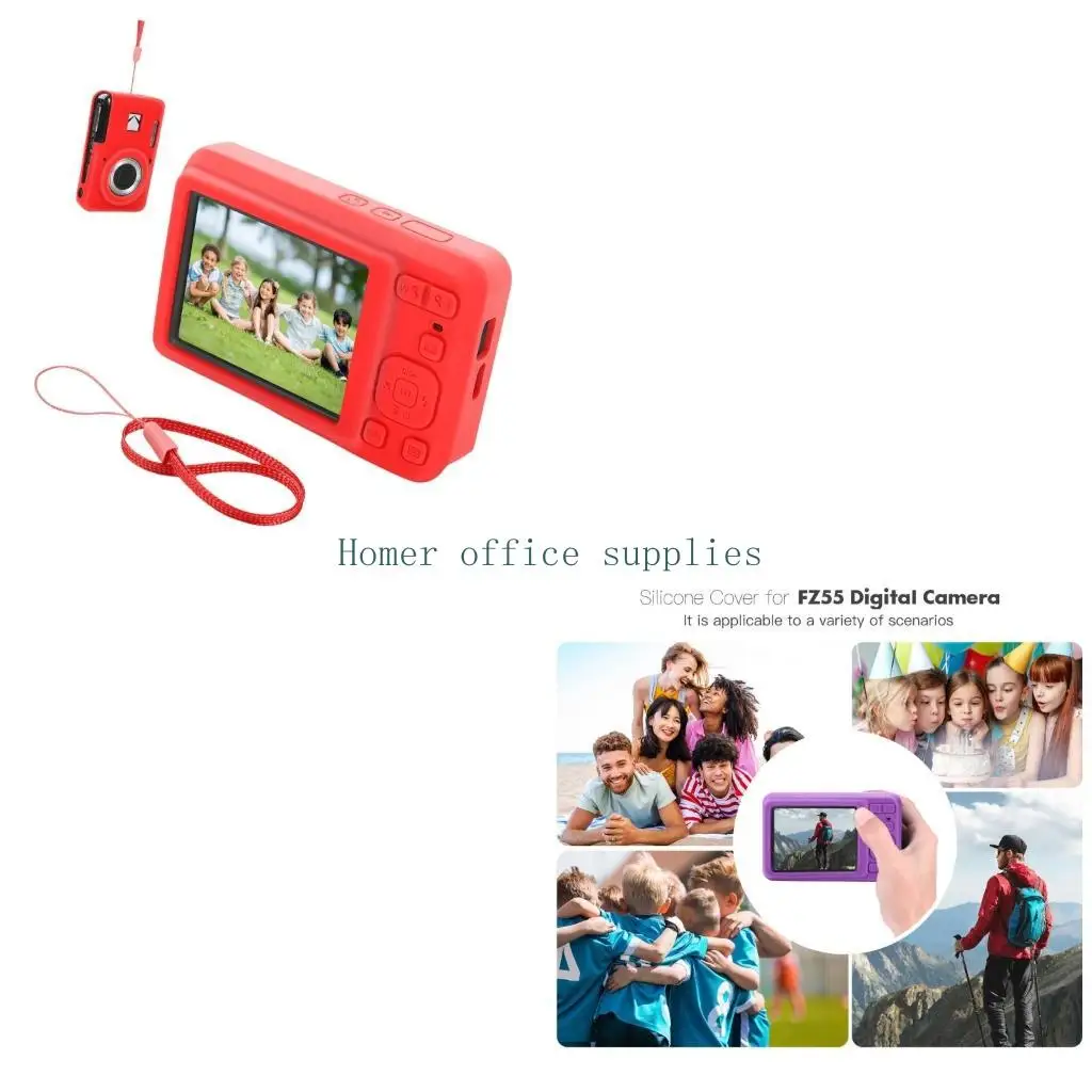 K43B Protective Silicone Cover Shock Absorbing Flexible for PIXPRO FZ55 Camera