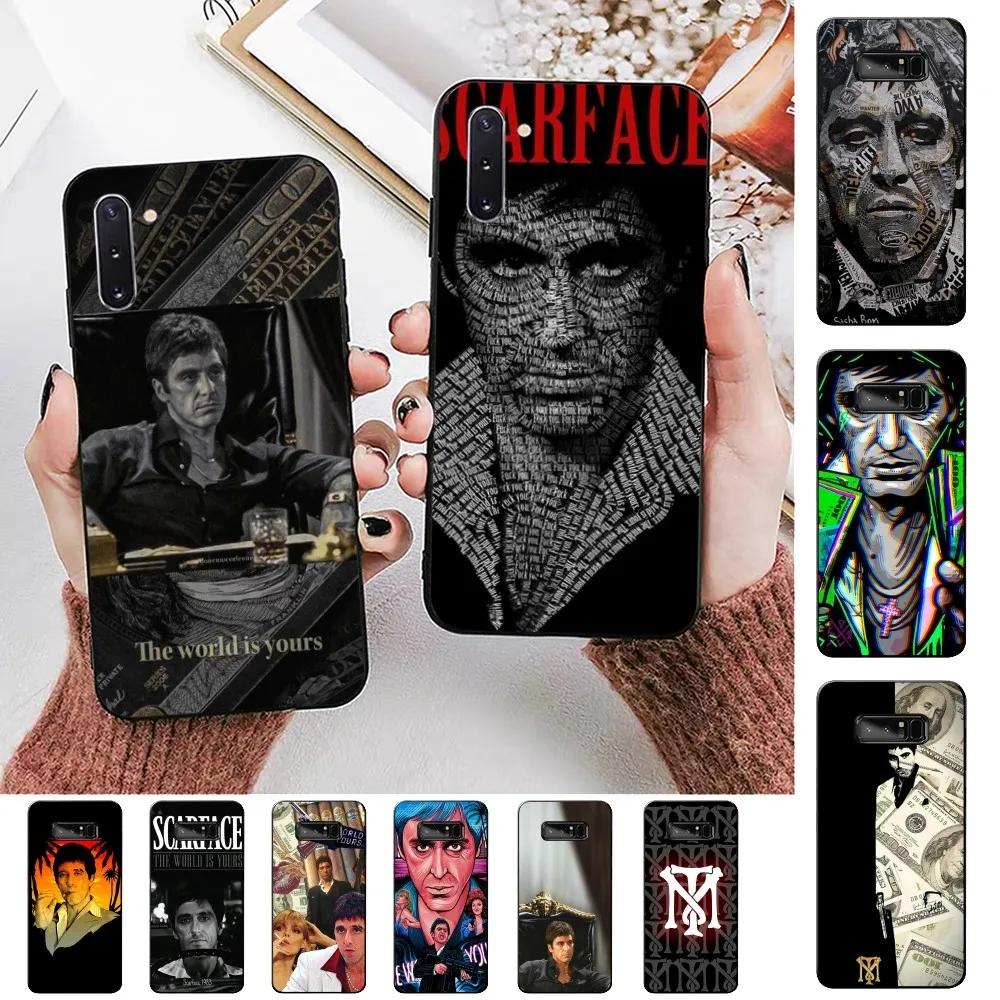 S-Scarface 1983 Film Al Pacino Movie Phone Case For Samsung Note 8 9 10 20 pro plus lite M 10 11 20 30 21 31 51 A 21 22 42 02 03