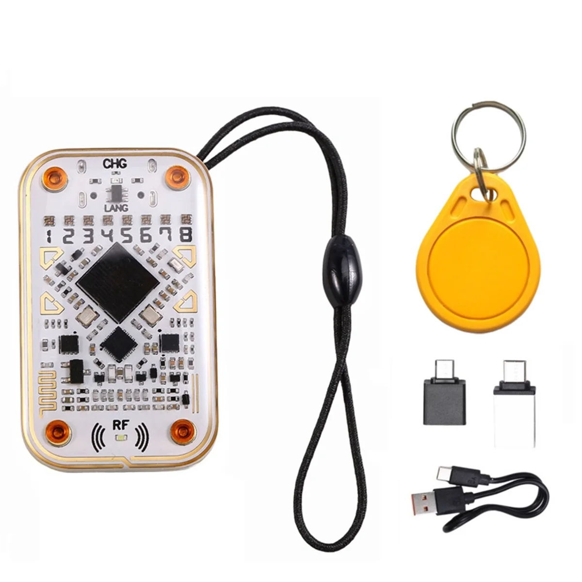 CCDD الحرباء الترا قارئ رقاقة ذكية بموجات الراديو + سلسلة مفاتيح CUID محاكي البطاقة الذكية 125K 13.56Mhz IC بطاقة الهوية فك NFC قراءة الكاتب