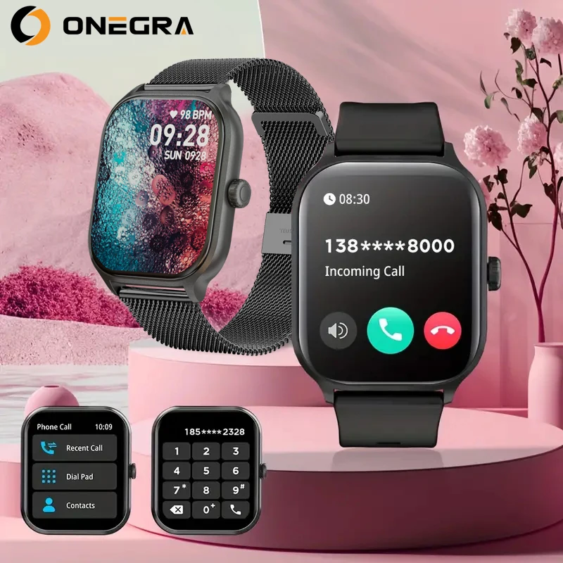 

New Bluetooth Call Smart Watch Women Custom Dial Steel Watches Men Sports Fitness Tracker Heart Rate Smartwatch For Android IOS
