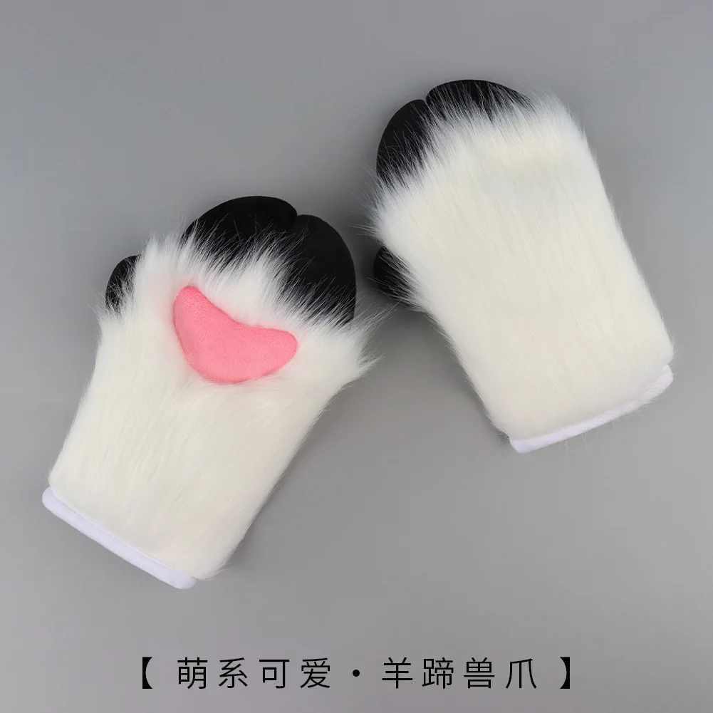 FOR COSPLAYING Claw gloves plush paw animal suit