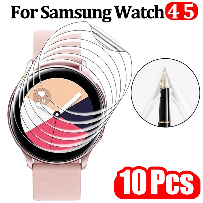 Protetor de Tela TPU Macia Fina, Filme Hidrogel, Samsung Galaxy Watch 5, 5Pro, 4 Classic, 40mm, 44mm, 42mm, 46mm