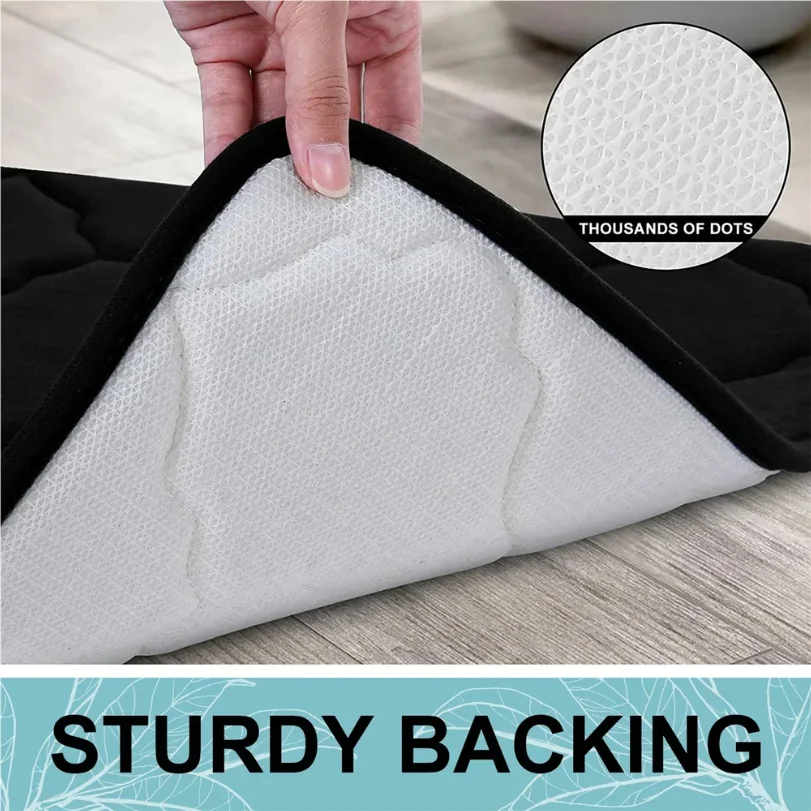 Kitinjoy Memory Foam Bathroom Rug Ultra Soft NonSlip Bath Mat Water Absorbent Bath Carpet Rug Shower Mat Bathroom Floor Foot Mat