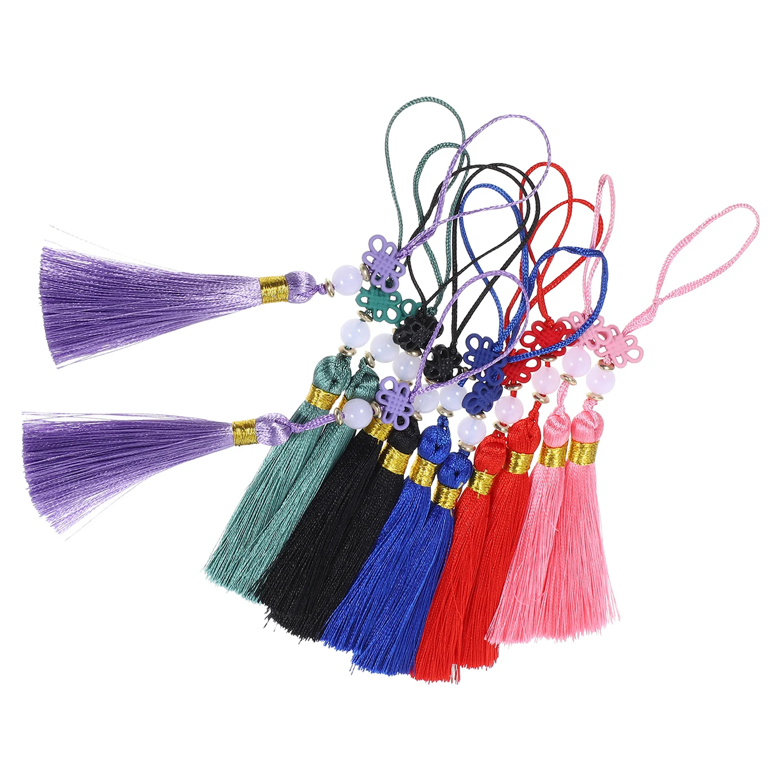 12 個の中国結び吊り下げチャーム伝統的なタッセルペンダント春祭りホームオフィス装飾新年吊り下げ装飾品