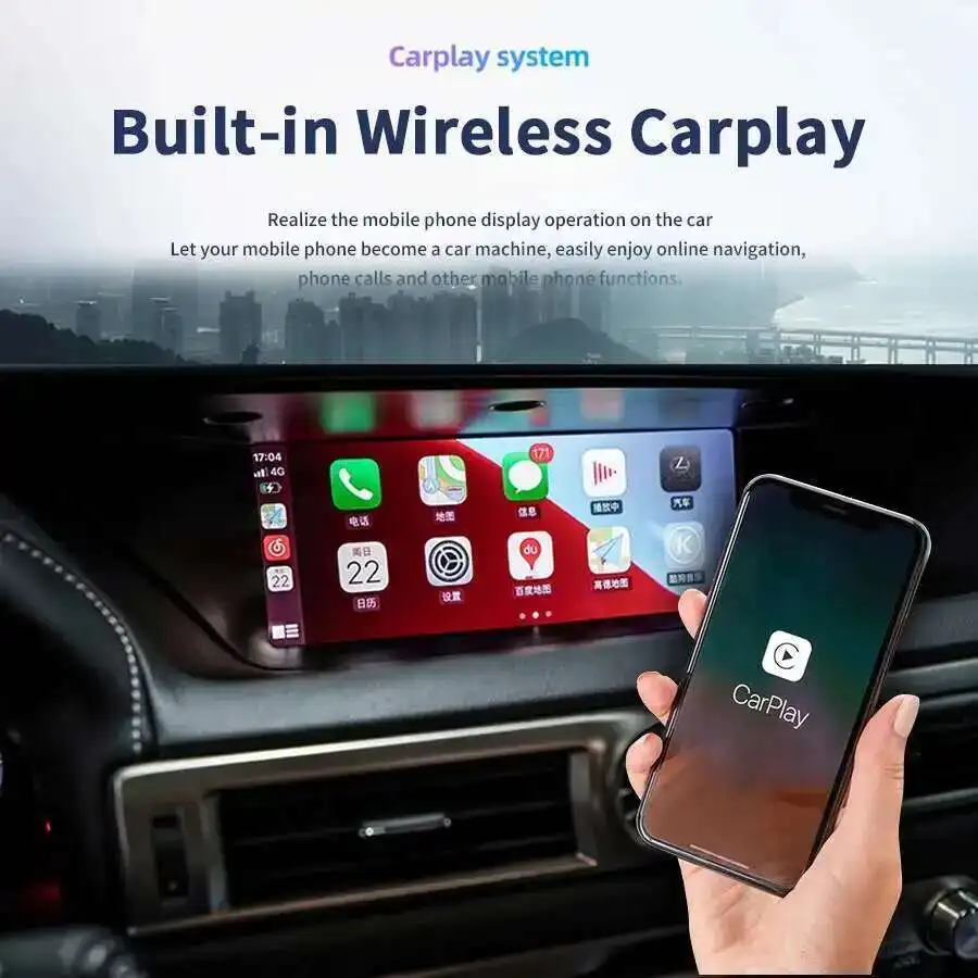 

QLED экран для Lexus GS GS200 GS250 GS300 GS350 GS450 2012-2020 LTE WIFI CarPlay Android 14 Bluetooth мультимедийный видеоплеер