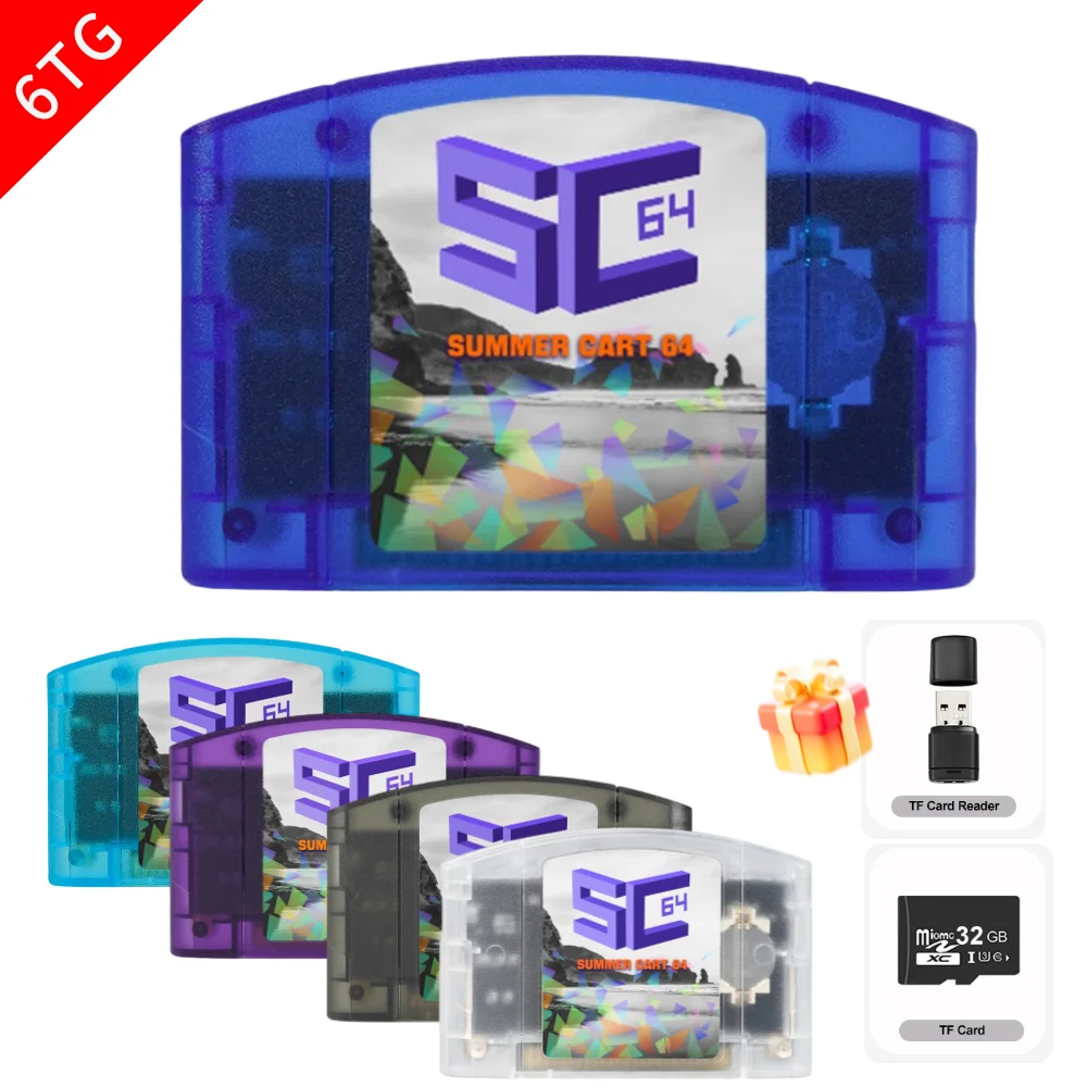 Cartouche de jeu N64 Open Source FlashCard SC64 5400 en 1 pour console Nintendo 64, compatible avec les jeux 64DD/SNES/GB EPICJOY