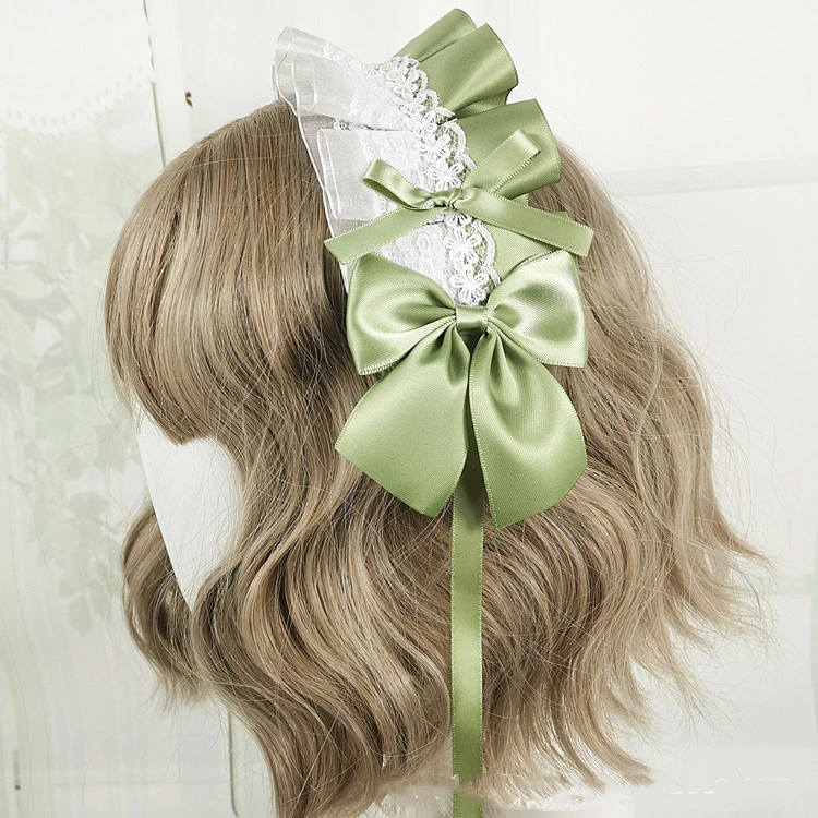 Anime meid mooie lieve hoofdband lolita meid vrouwen kanten hoofddeksels cosplay haar hoepel hand gemaakt voor meisjes cadeau haar accessoire