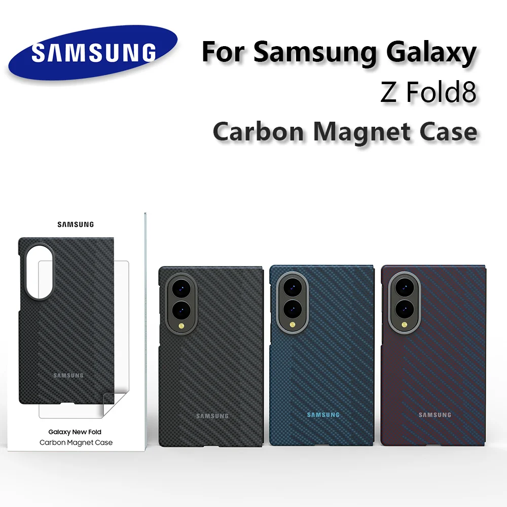 Original echtes Carbonfaser-Magnetgehäuse für Samsung Galaxy Z Fold8 für Magsafe-Aufladung, rahmenlose Hartschale