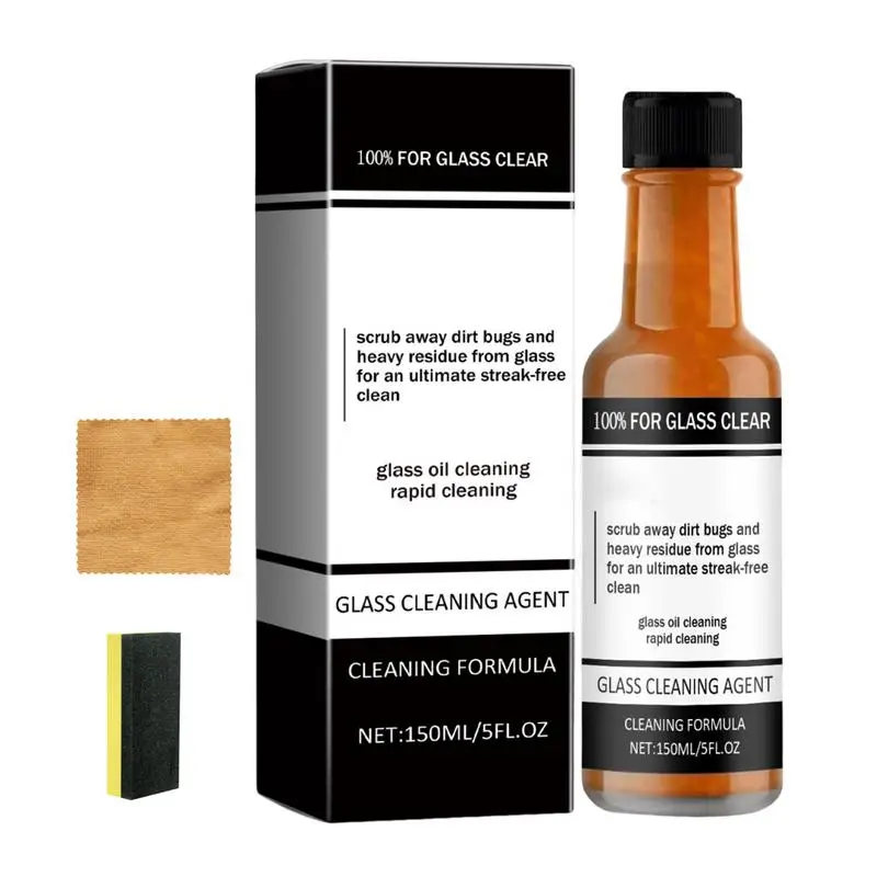 

Glass Film Removal Cream 150ml Glass Cleaner For Auto Multipurpose Deep Cleaning Instant Glass Film Removal Cream With Wipe