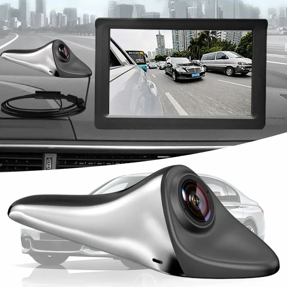 120° Car Rear View Camera Shark Fin CVBS/AHD Backup Side Camera 1080P Rotatable Lens Blind Spot Auxiliary Reversing