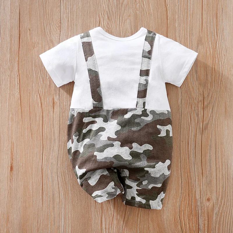 Newborn Baby boy Clothes camouflage printing Jumpsuit cotton Summer Short Sleeve Romper Infant Toddler Pajamas One Piece Outfit