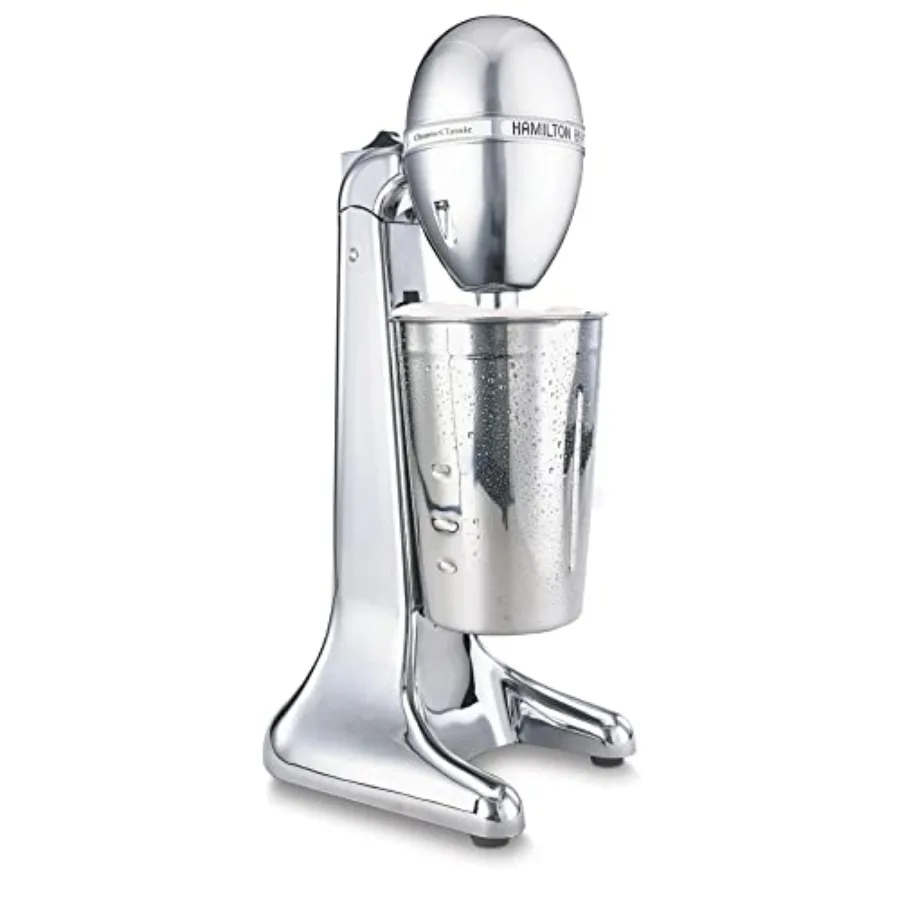 

Электрический миксер DrinkMaster для напитков, ретро-миксер для молочных коктейлей и вспениватель молока, 2 скорости, увеличенный объем 28 унций. Кружка из нержавеющей стали