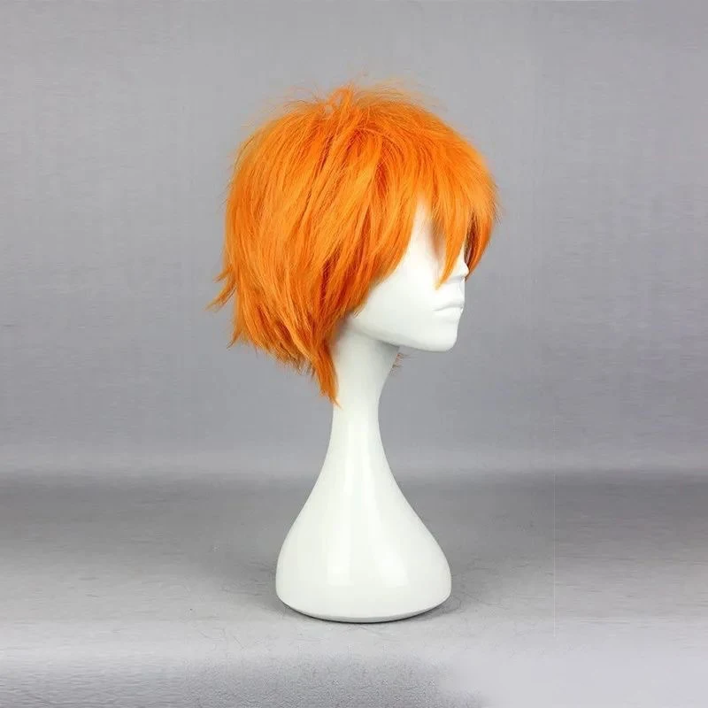 Anime Haikyuu Protagonist Cos Short Hair Bar Man Clothing Match Headwear Fashion Colorful Wig Hinata Shoyo Character Wig Cover