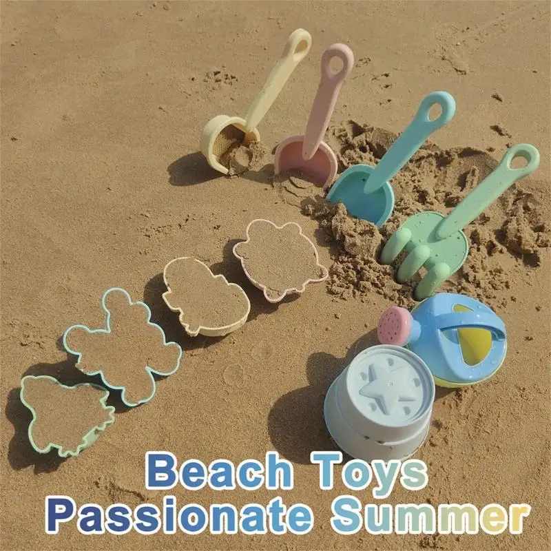   Kids Outdoor Beach Sand Playset Toy with Fish Molds Bucket Watering Can 11pcs