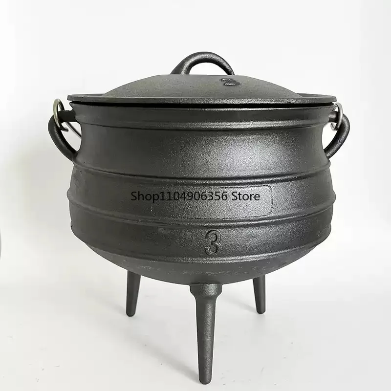 for Potjie pot 3 #cast iron South African pot, three-legged pot, picnic outdoor soup  saucepan, hanging
