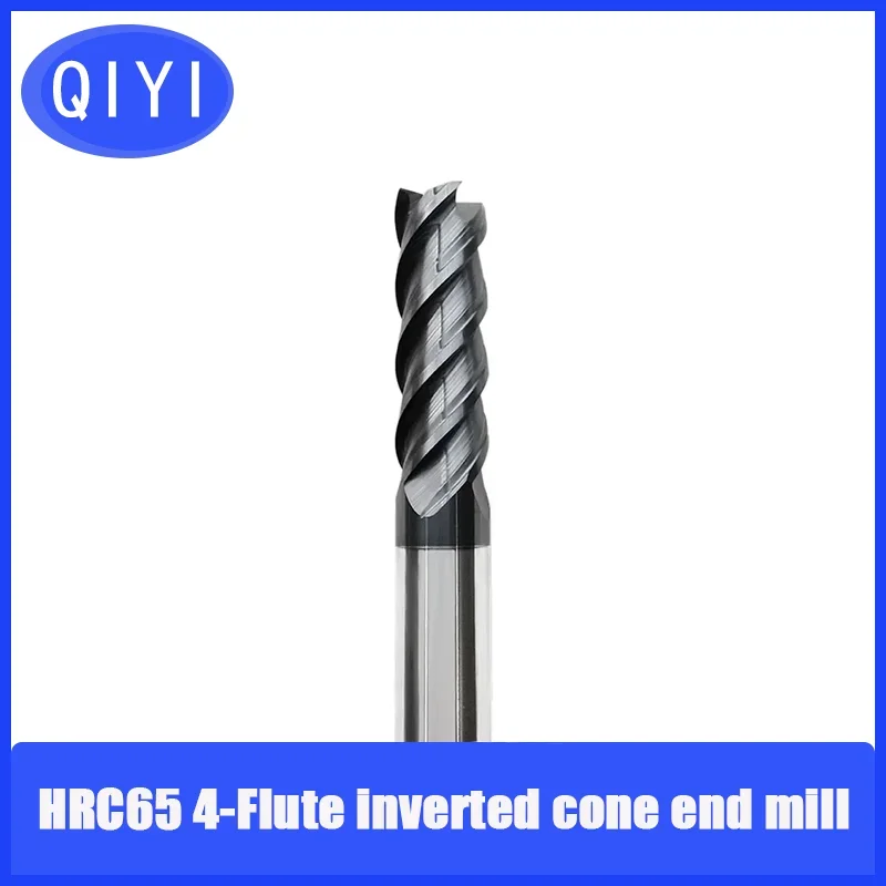 QIYI 4Flute THot Selling Inverted Cone Die Seat Tool CNC Machine Tool Machining Center Milling Cutter D10 D12 D16