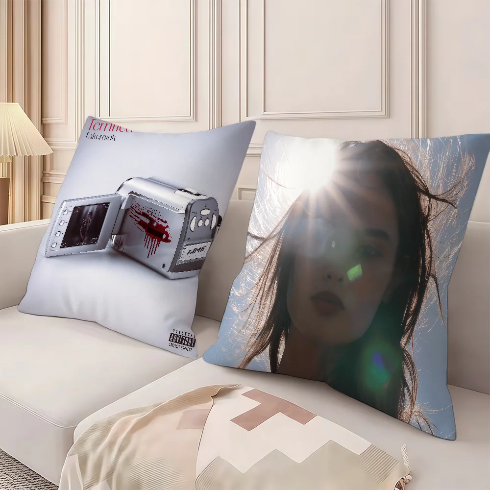 cushion cover Sinegr Fashionable Style F-Fakemink pillowcase Comfortable Terrified sofa Bedroom Personalized Decoration