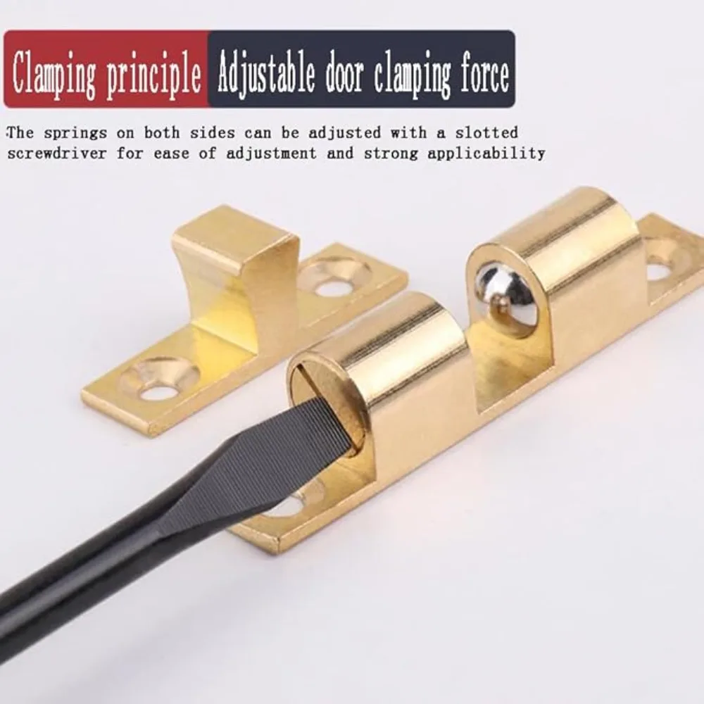 تصادم الباب النحاس النقي الاصطدام حبة قفل مشبك خزانة ملحقات الباب التبديل غير المغناطيسي إغلاق قفل مشبك