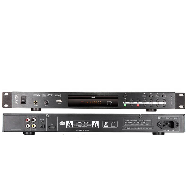 

BDS DVD-150 MK2 1U Rack Mount DVD Player with HDMI/USB/Remote - Professional Studio & Live Use, Sanyo Loader, 95dB SNR, Global V