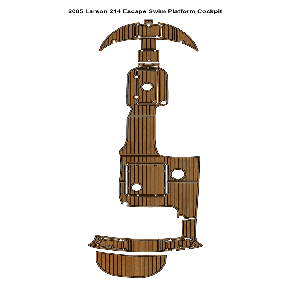 

2005 Larson 214 Escape Swim Platform Cockpit Pad Boat EVA Teak Deck Foam Floor Mat SeaDek MarineMat Style Self Adhesive fgs4