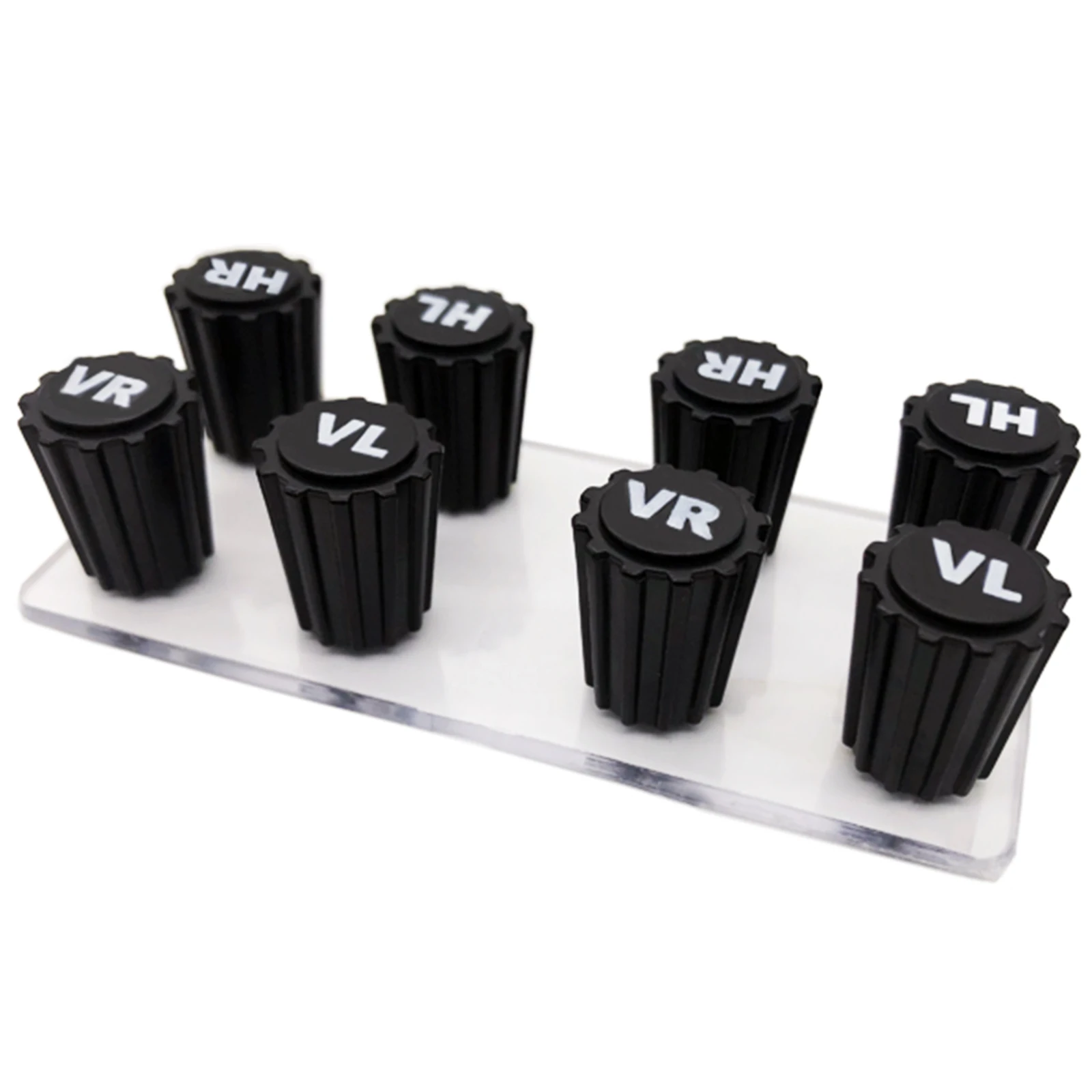 ATsafepro-Tapa de válvula de neumático de 8 piezas, cubierta de válvula de aire de vástago de rueda a prueba de polvo, impresión VR VL HR HL 8V1 US