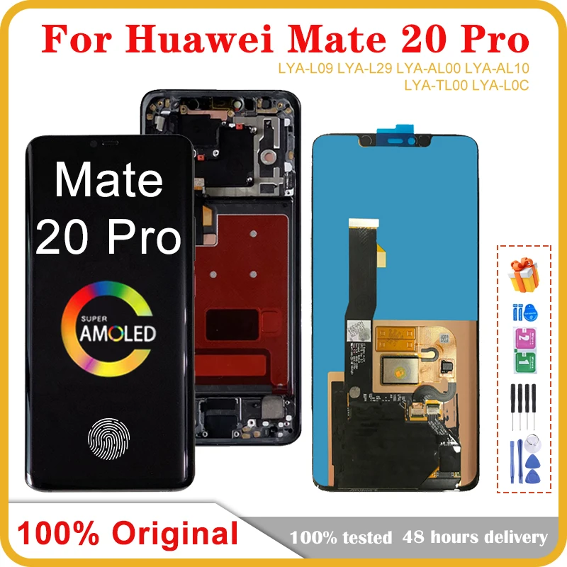 

6,39-дюймовый OLED-дисплей для мобильного телефона Huawei Mate 20 Pro, ЖК-экран в сборе, сенсорный экран, замена ЖК-панели