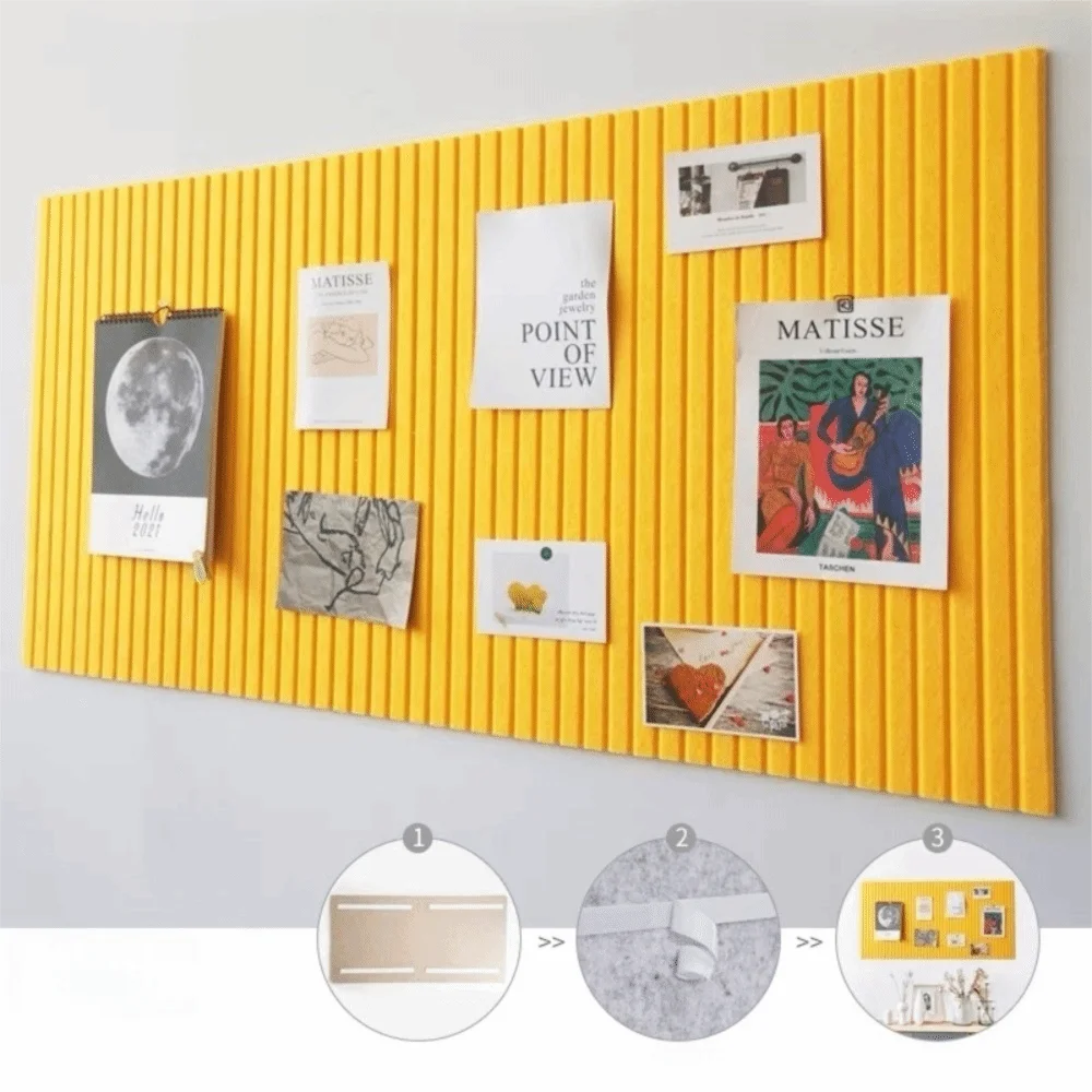 Lightweight DIY Felt Wall Stickers Self-Adhesive 40x60cm Felt Bulletin Board No Drill Wall Display Board Background Decor