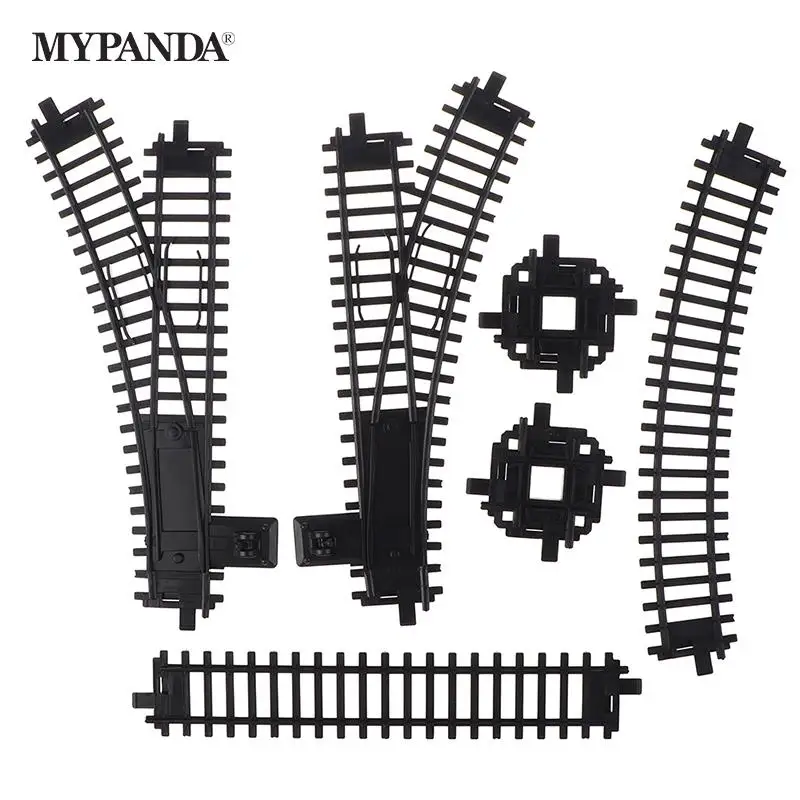 Rail Track Expansion Pack For Railway King Classical Train City Trains Flexible Tracks Straight Curved Rails Building Block Toys