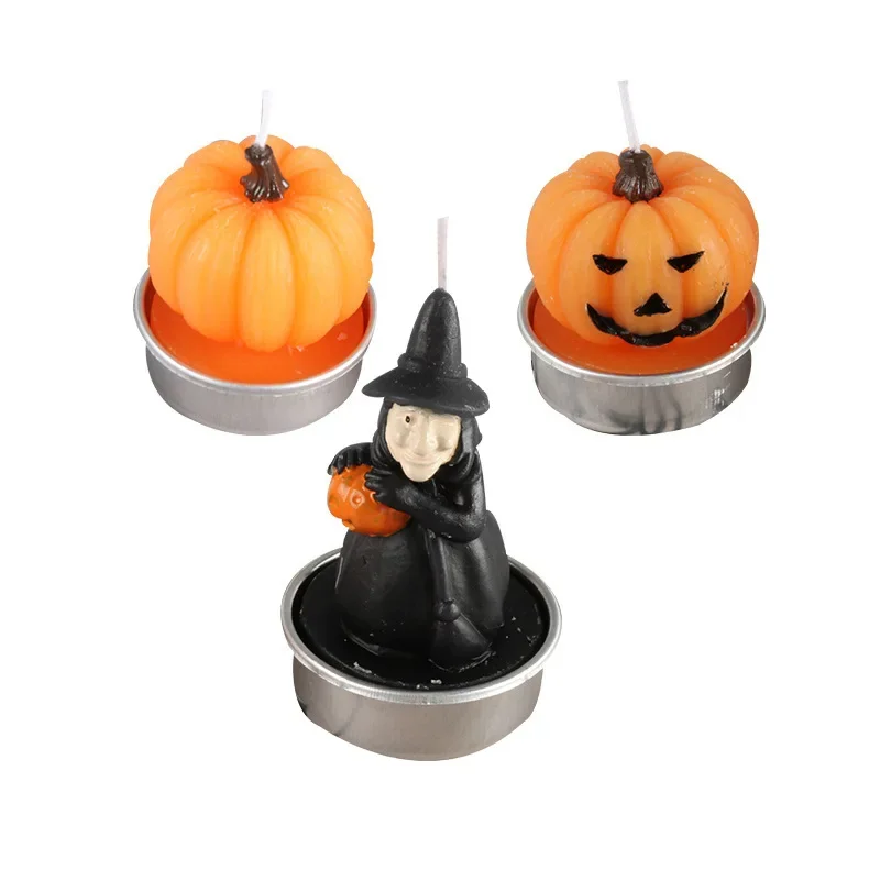 Regali di festa, forniture per feste di festival di fantasmi di natale, candele divertenti, candele piccole di zucca, candele di arti di plastica di