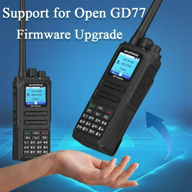 Baofeng DM-1701A DMR Walkie Talkies Open GD77 Dual Mode Analog+Digital Dual Time Slot Tier1&2 Long Range Communicate Ham Radios