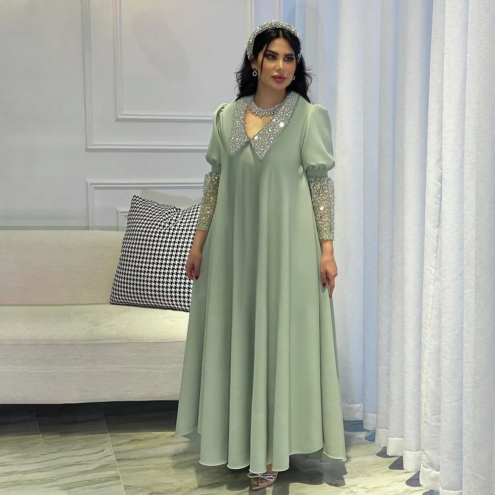 Dresses Muslim Women Party Open Abaya Morocco Beading Sashes Ramadan Vestidos sequin Kaftan Cardigan Robe