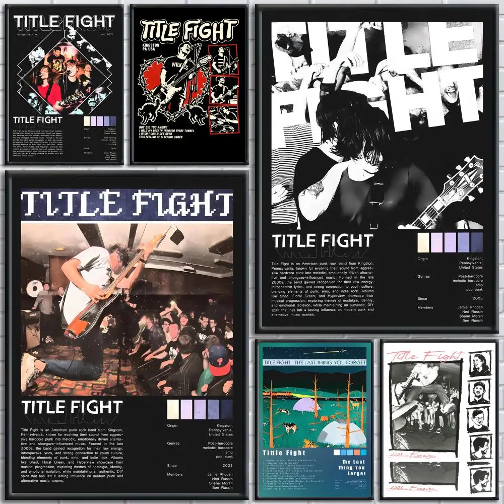 BAnd T-title Fight Painting Calligraphy Wall Art Canvas Poster Premium Home Decor Print for Living Room Bedroom