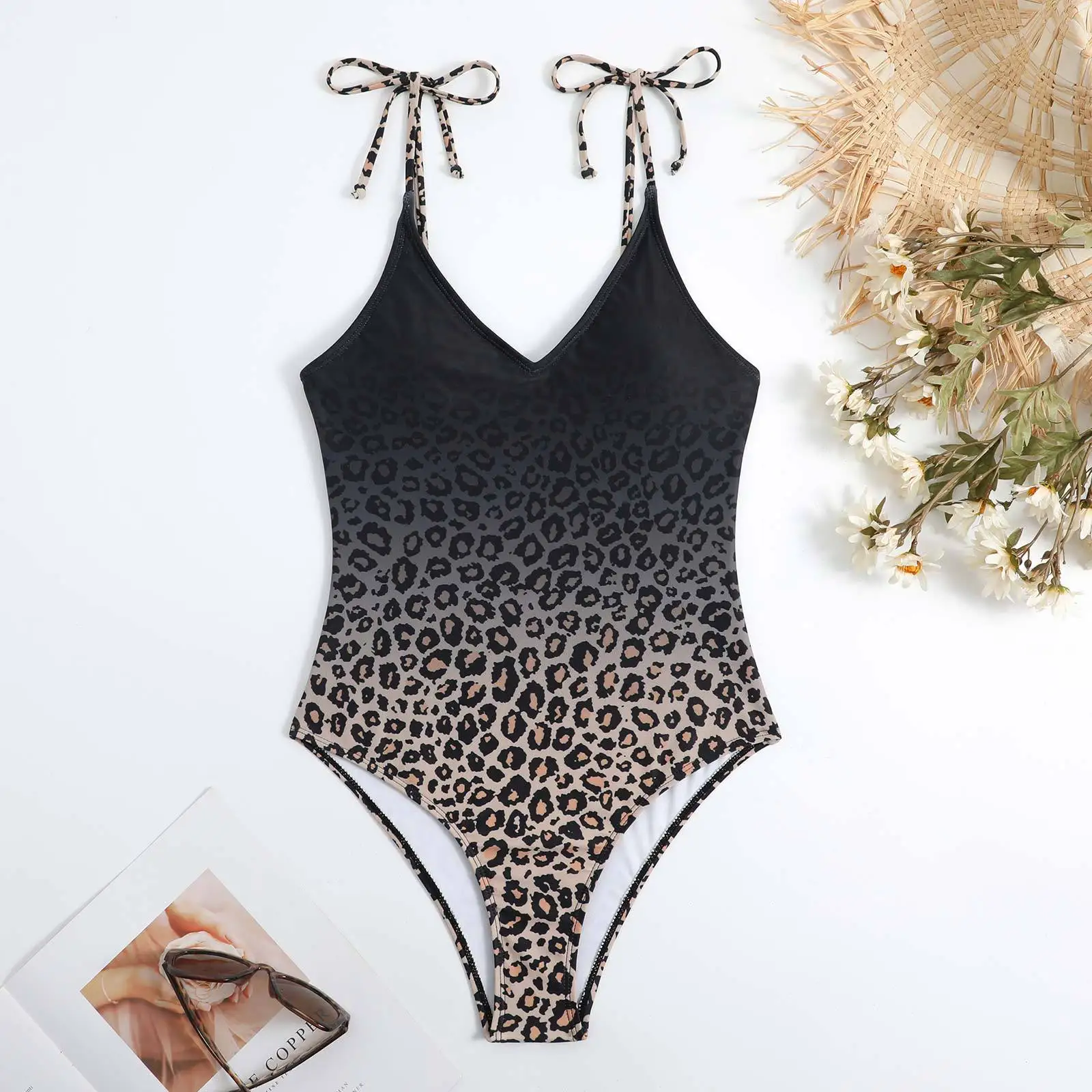 

2026 Printed Swimsuit Women One Piece Straped Swimwear Bathers Bathing Swim Suit Beachwear Swimming Summer Bodysuit