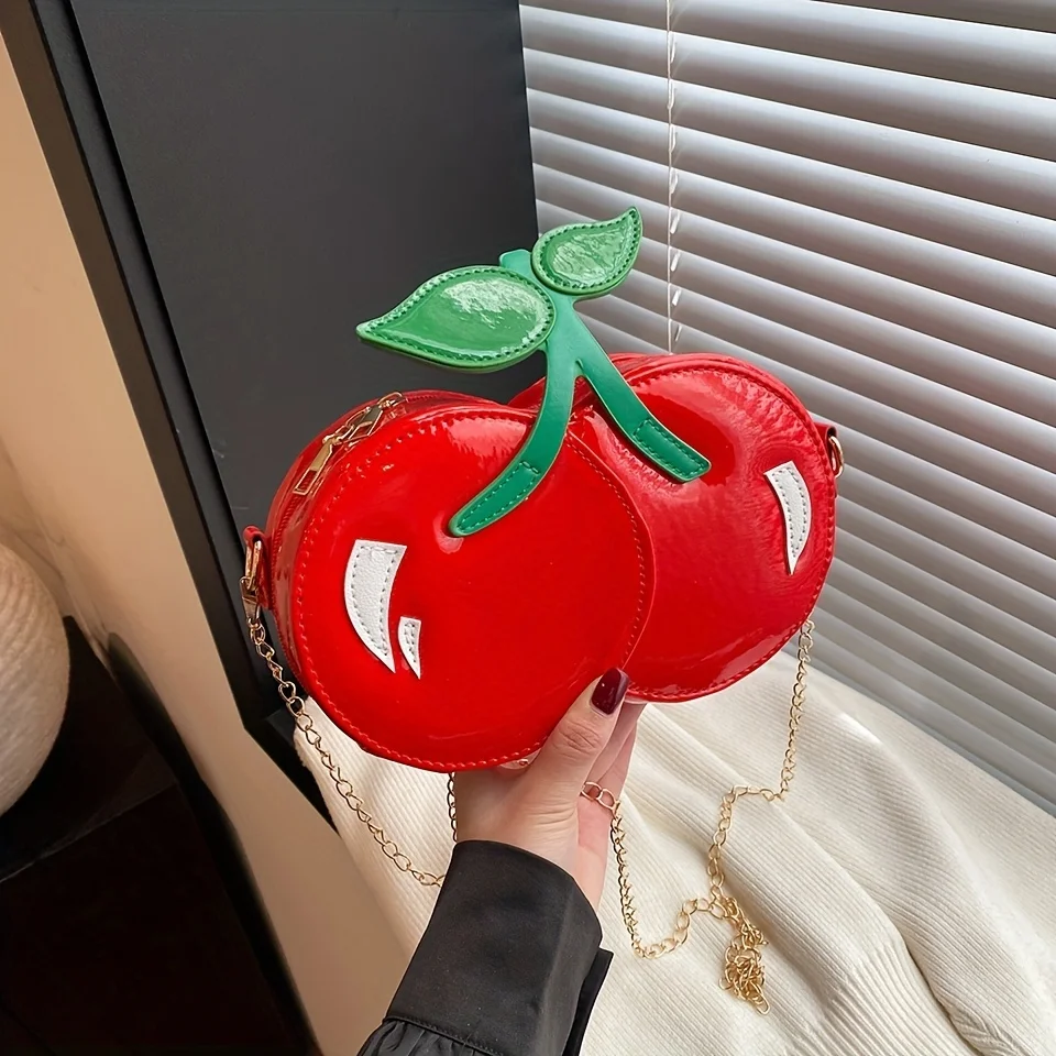 Fruit Cherry Crossbody Super Chain Strap - Single Shoulder Women's Trendy Fashion Heterosexual Bag Very Cute