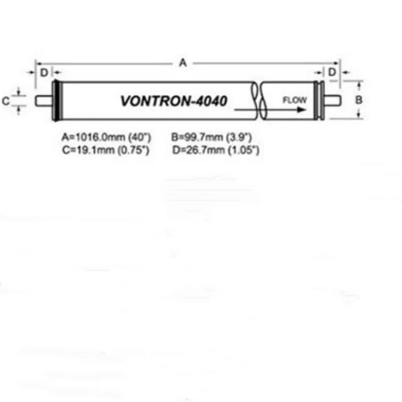 2 pezzi originale nuovo 4040 NSF vontron ULP31-4040 filtro ad osmosi inversa a bassa pressione ro membrana