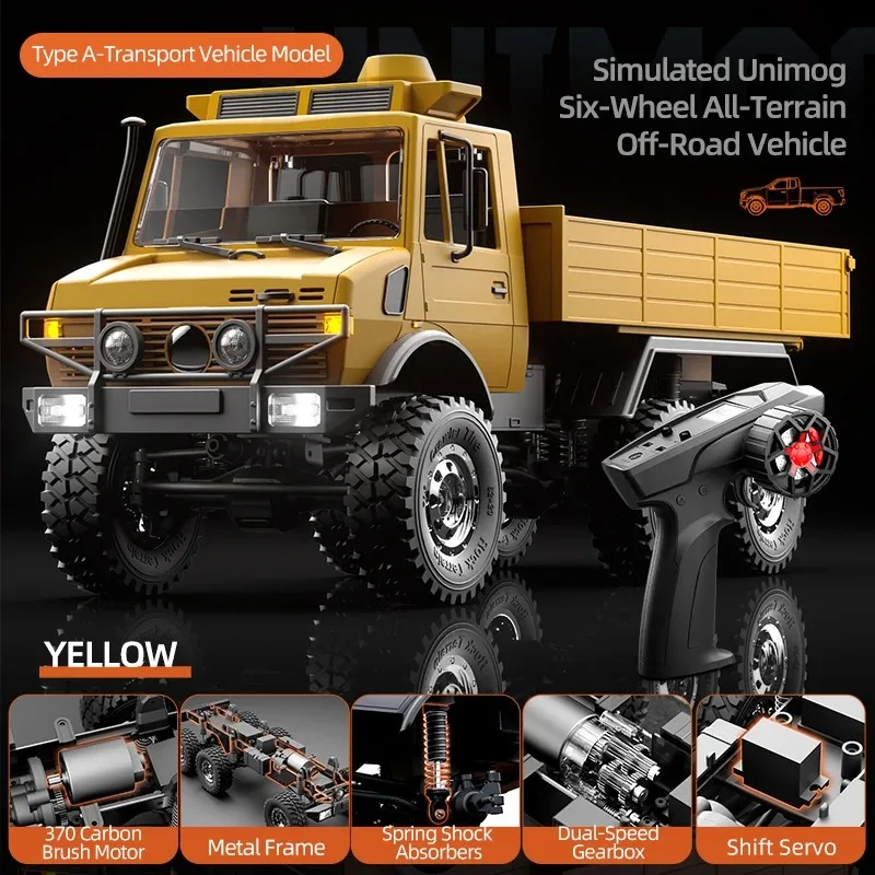 

C8823 RC Off-Road Remote Control Car 1:18 Unimoc Six-Wheel Drive Full-Scale Climbing Car Model Toys for Children Gift