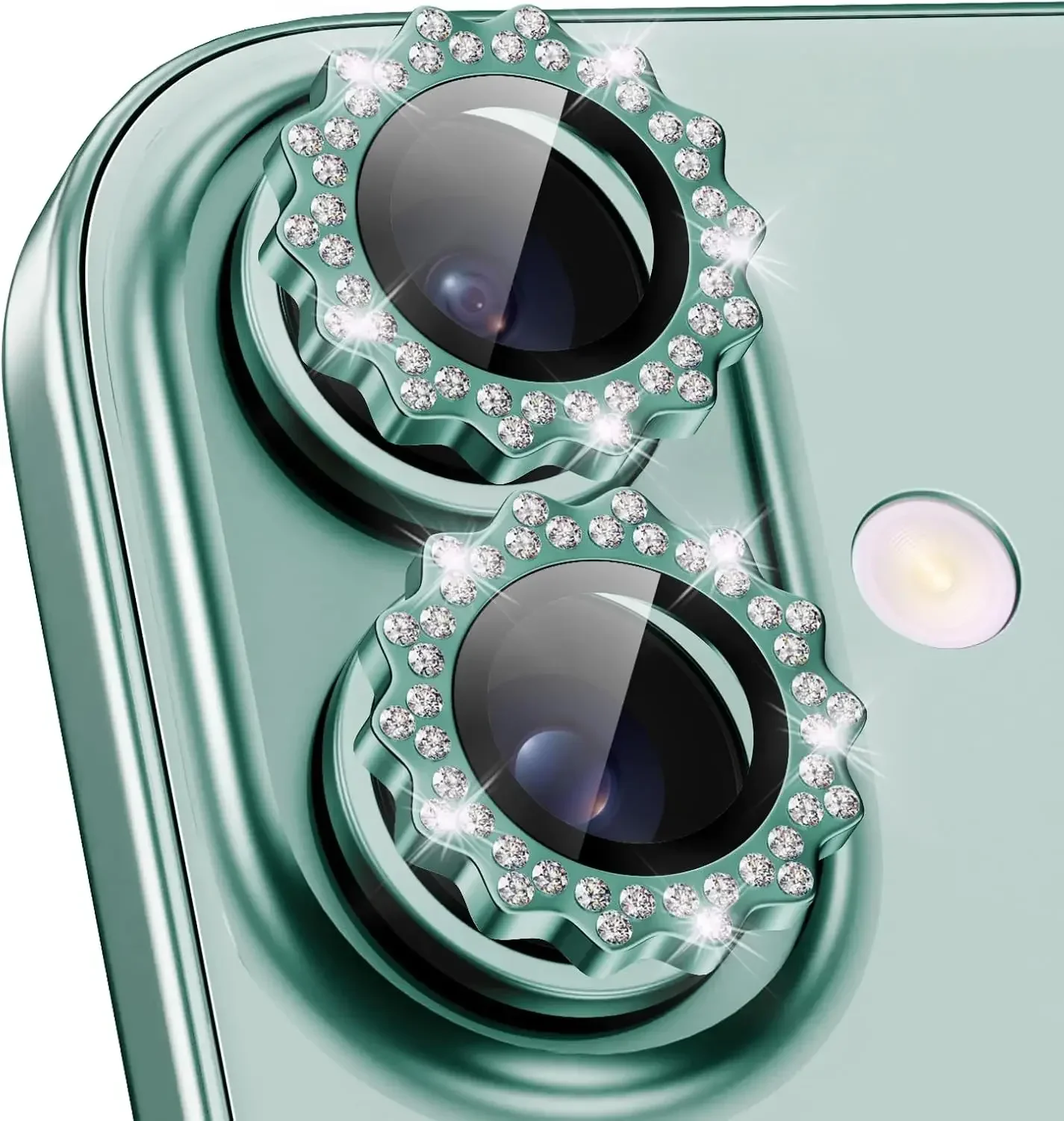 Bling 3D Metal Gear Design Diamond Camera Lens Protector Rings