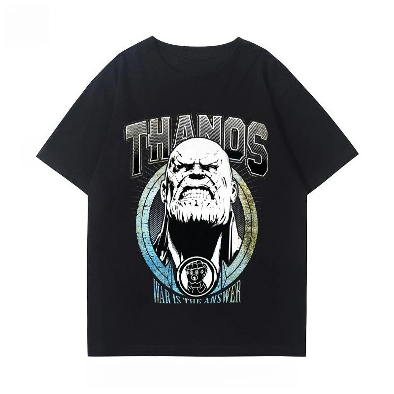 

Marvel Genuine High-quality Marvel Thanos Joint Printed Men's and Women's T-shirts Loose and Comfortable Short Sleeves