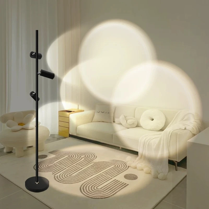 Light and shadow floor lamp light luxury atmosphere Internet celebrity light luxury sunset bedroom desk lamp