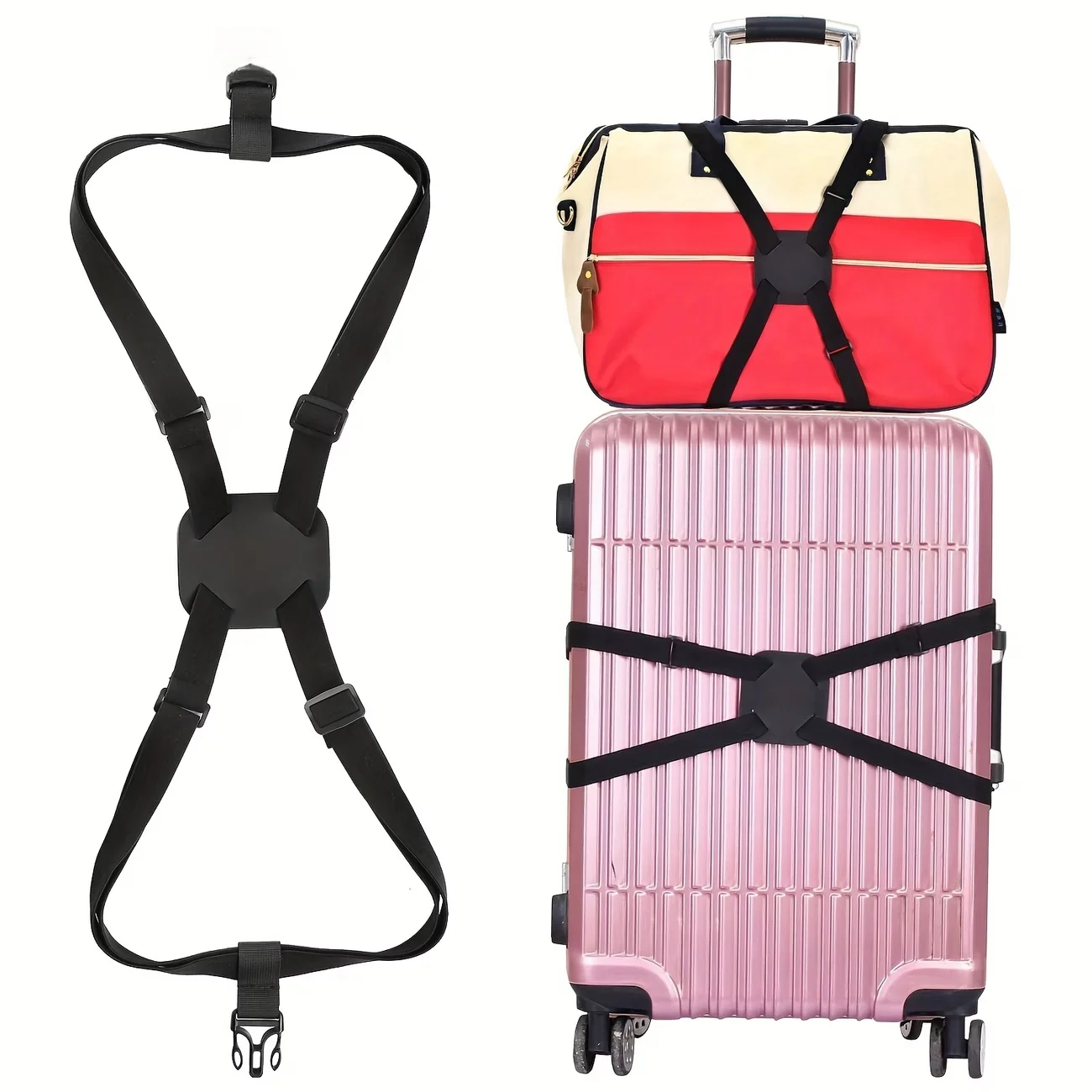 1개의 어드어백 여행용 가방끈, 탄성 번지 러기지 벨트 - Travel Accessories Luggage Straps 리뷰 및 가격