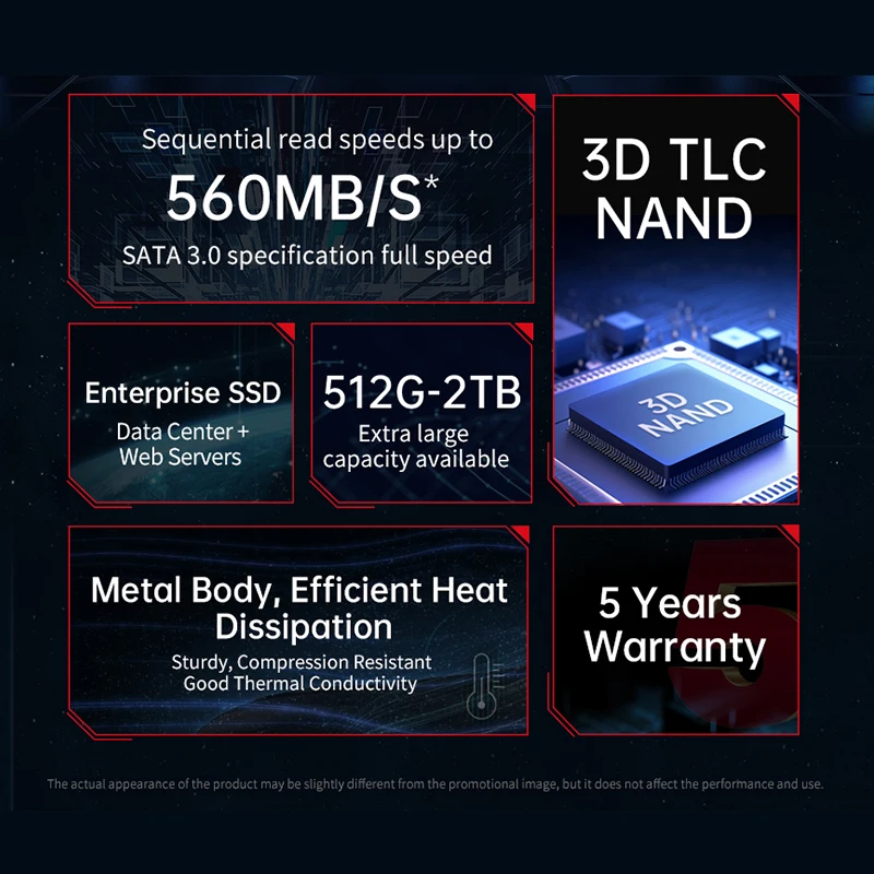 Imagem -02 - Geil-unidade Interna de Estado Sólido Disco Rígido para Laptop pc Desktop Sata 3.0 Ssd 2.5 2tb 512gb 1tb