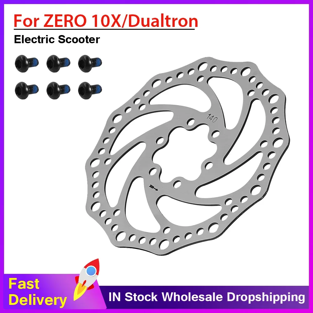 Brake Disc Rotor Universal for ZERO 10X/Dualtron/Kaabo Mantis/Inokim/Speedway/Rockway Electric Scooter 6 holes 140mm Rotor