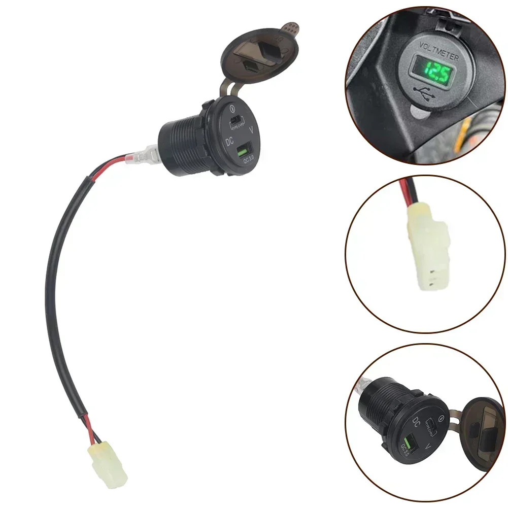 

For Honda- Cb500X Motorcycle Dual USB Charger Socket Adapter With Voltage Meter Direct Installation Car Accessories