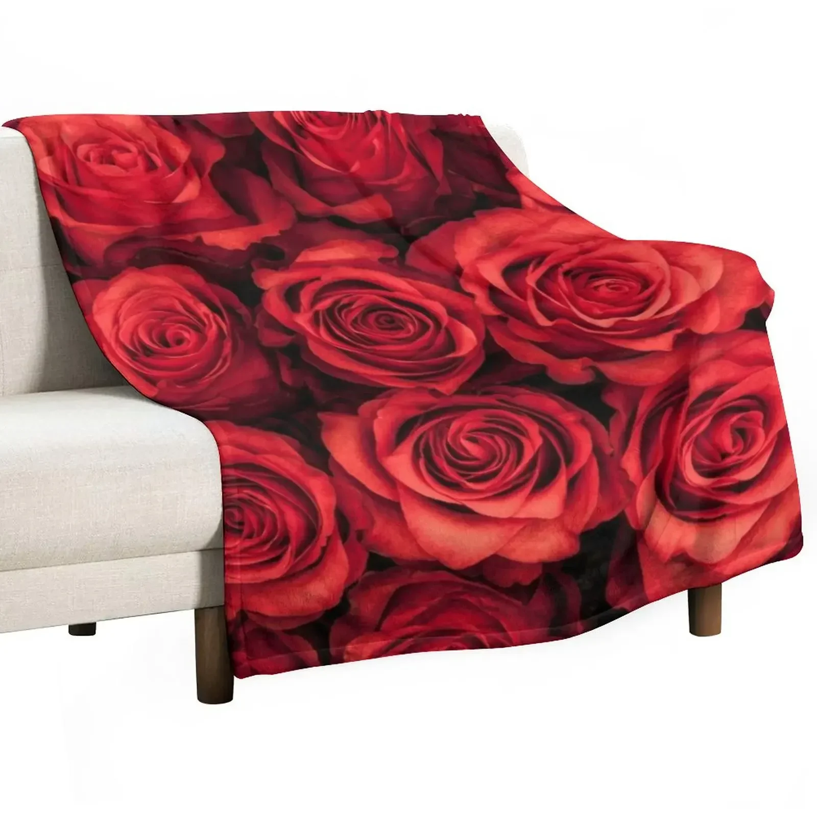 

New Red Roses Throw Blanket Hair Bed covers Blankets