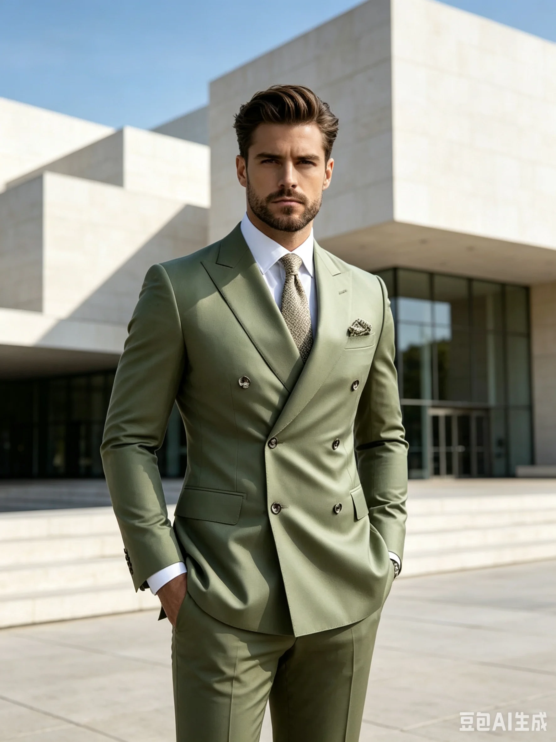 

Elegant Wedding/Business Tuxedos 2 Pieces Suits Slim Fit Double Breasted Blazer Groomsmen Suit Male Formal Outfits(Jacket+Pants)