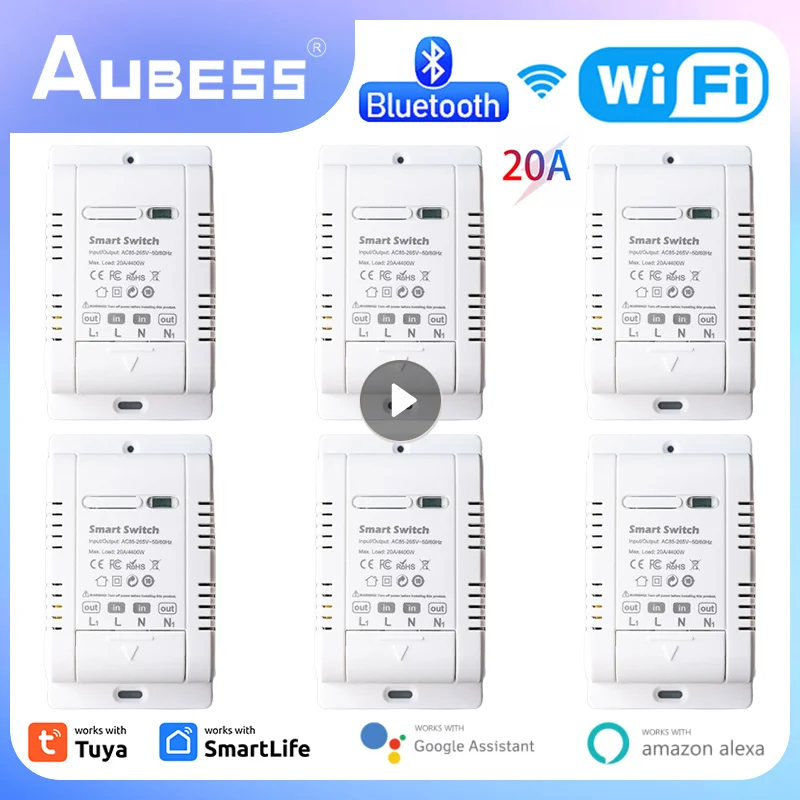 Smart Home Wifi Wireless Remote Switch Breaker Domotica LED Light Controller Module Alexa Google Home Smartlife Tuya eWelink APP