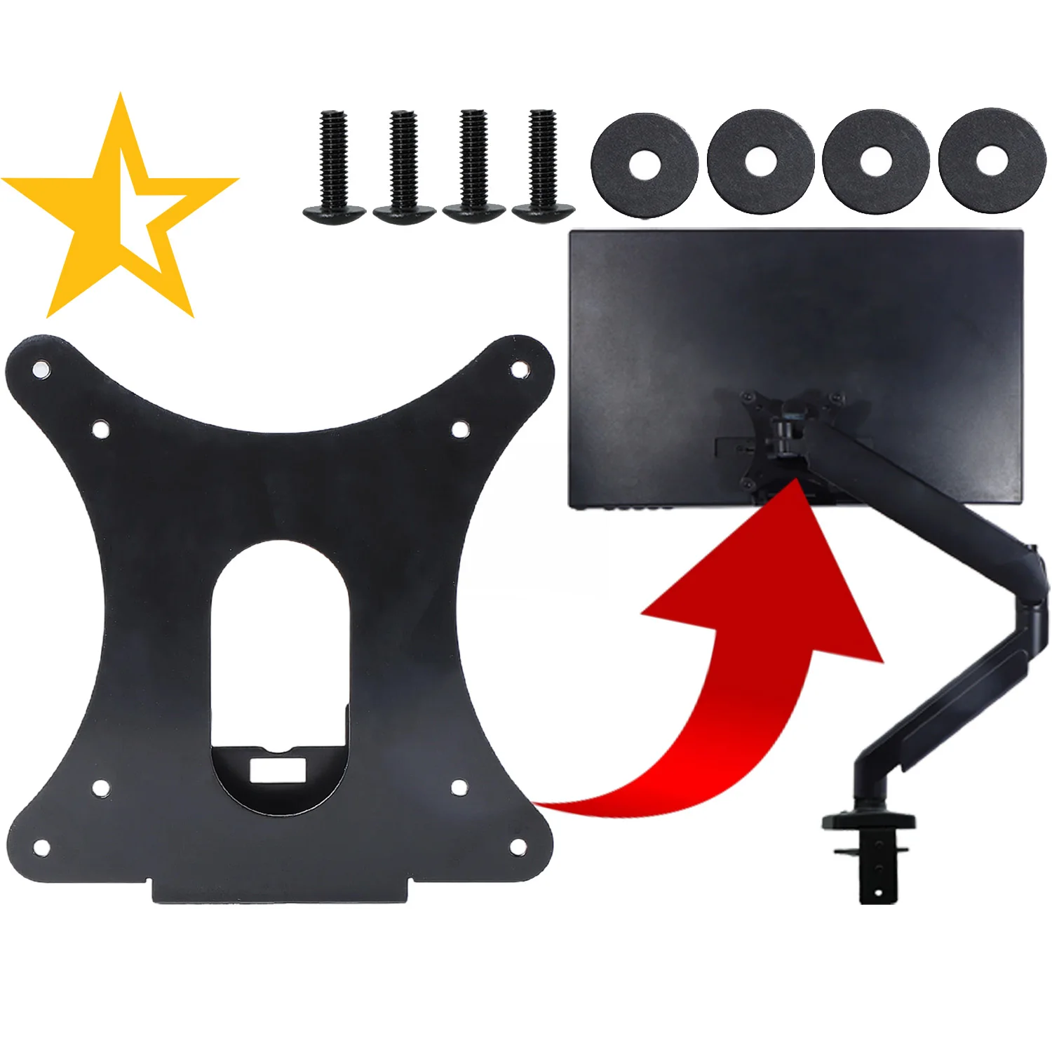 VESA Wall Mount Adapter for HP 20vx 20fi 22bw 22xi 23bw 23xi 23vx 23fi Envy 23 Monitor Bracket Mounts to 75*75 & 100*100 Stand