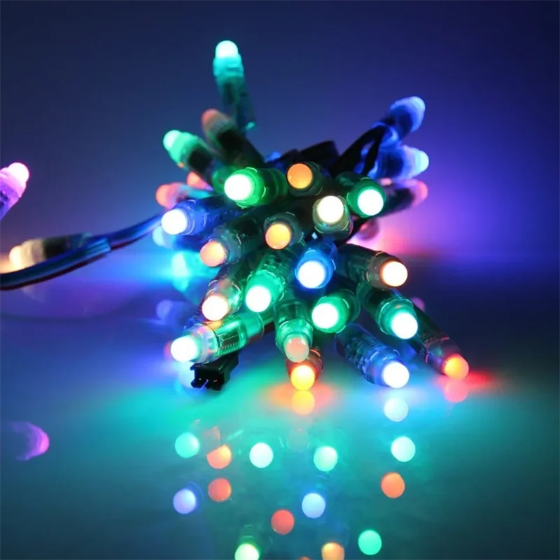 2026 50pcs 12mm WS2811 2811 IC Full Color LED Module Pixel Light IP68 Waterproof RGB Color Digital LED Pixel Light DC 5V Input
